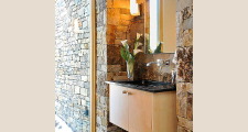 11RM Stone and Steel House powder room 1