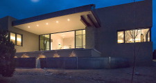 20RM Jemez Vista House exterior twilight 1