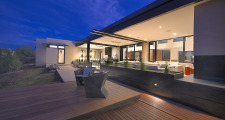 Ample Outdoor Entertaining. Elevated Deck conceals a hot tub.